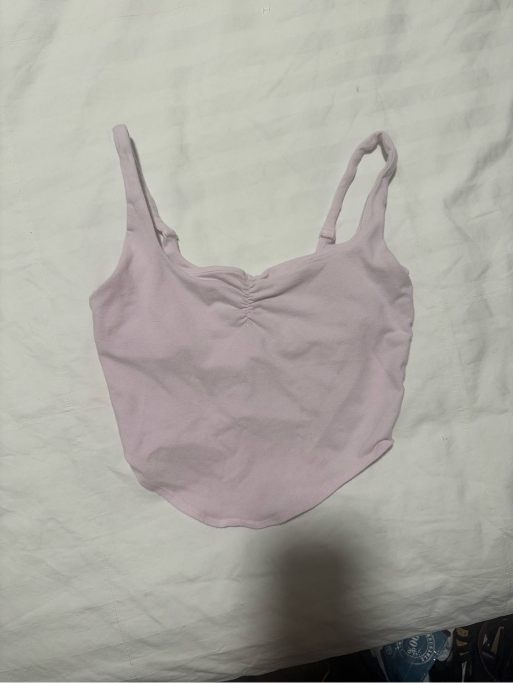 PINK Victoria's Secret "All Day" Cotton Cinched Cropped Tank Top - Small